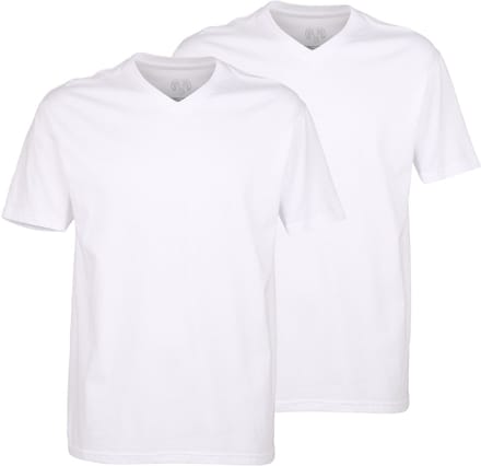 CECEBA Maverick American heren T-shirt - 2-pack - V-hals - Wit