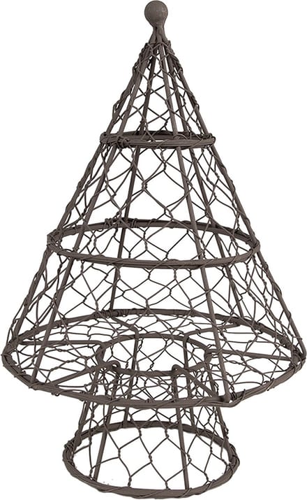 Clayre & Eef Decoratie Kerstboom Ø 21x33 cm Bruin Metaal