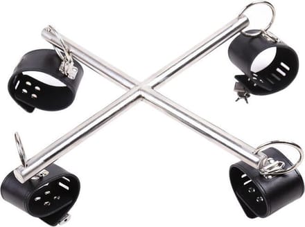 BDSM spreader bar / spreidstang verstelbaar met 4 handboeien Cimejo®