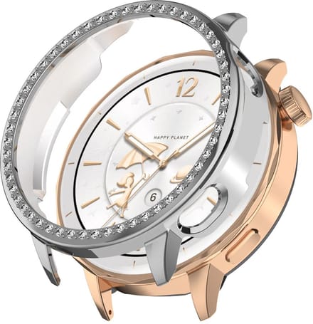 Strap-it Diamond PC Beschermhoes Zilver – Geschikt voor OnePlus Watch 3 - 43mm