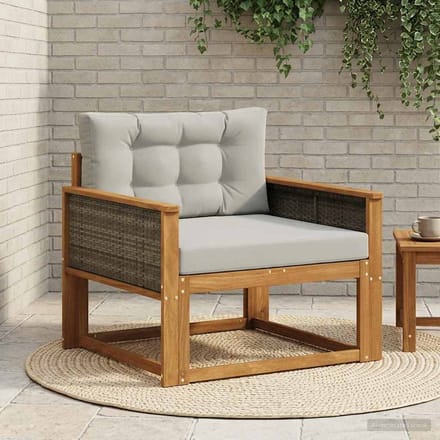 vidaXL - Buiten - Midden - Sofa - Naturel