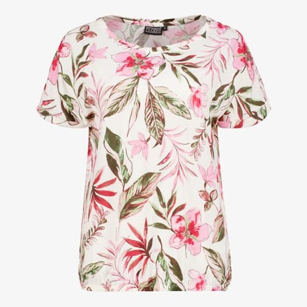 TwoDay dames top met bloemenprint wit - Maat L