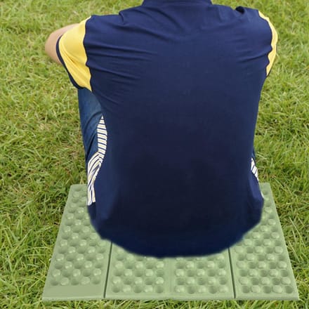 Coussin de jardin imperméable en mousse pour extérieur, tapis de camping pliable et portable (Vert + Noir) beige