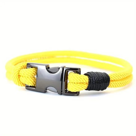 Nivard Armband - Staal - Nep Zilver - Heren - Geel