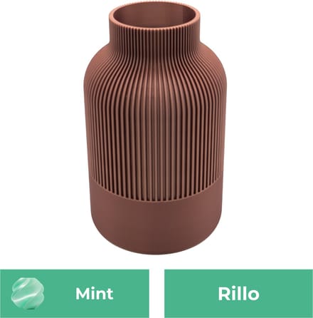 Rillo Japandi Vaas - Decoratievaas Droogbloemen - Mint - 30CM