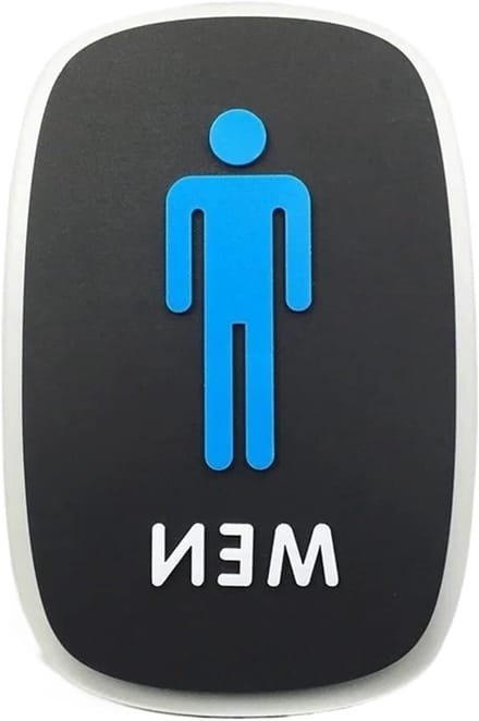 Toiletbord - Deurstickers - Aanduiding Ruimte - Zelfklevend - 10x15cm - Man