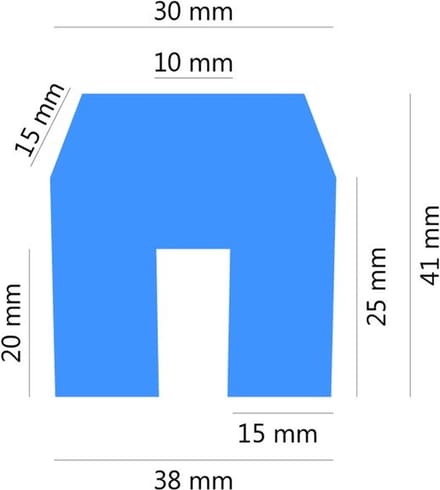 PU Stootrand Randprofiel Model 18 – Geel & Zwart