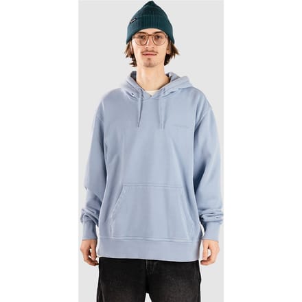 Hoodie met labelstitching en kangoeroezak