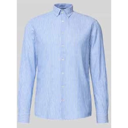 slim fit vrijetijdsoverhemd van linnenmix model 'Stone'