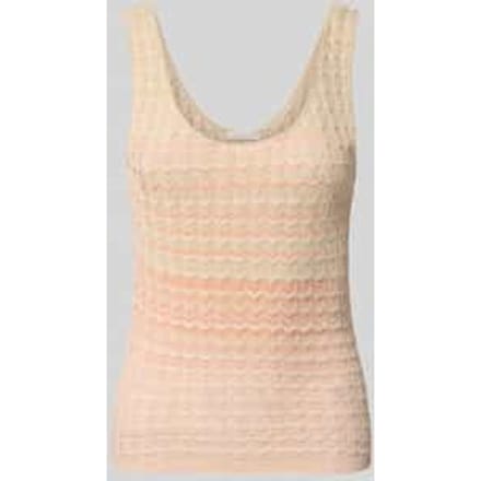 Tricottop van viscosemix met ronde hals model 'ROSALYN'