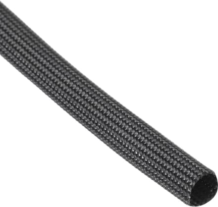 Isolatiekabelbescherming, 6 mm hoge temperatuur glasvezelhuls, zwart