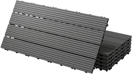 Terrastegels 60 x 30 cm, set van 6 stuks voor 1 m², antraciet, van WPC
