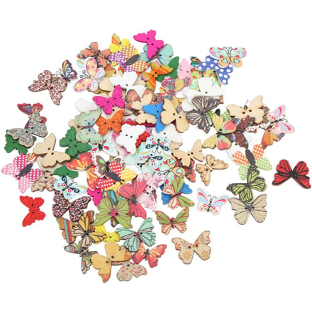 100 Stuks Vlinderknopen Kleurrijk Cartoon Duurzaam Schattig DIY Accessoires voor Naaien Knutselen