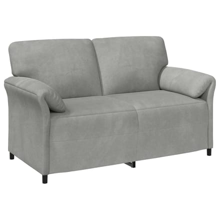 vidaXL - 2-Zits - Sofa - Lichtgrijs - 158 - x - 83 - x - 95 - cm - Fluweel