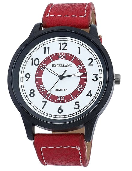 EXCELLANC Herenhorloge imitatieleer Mineralglas