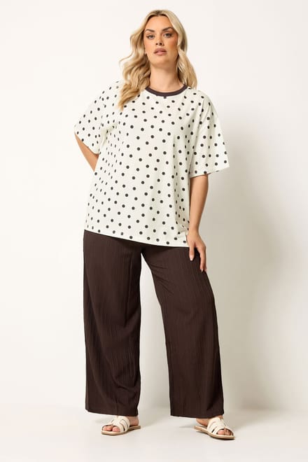 Yours Wit Oversized Tshirt Met Stippen Size 42