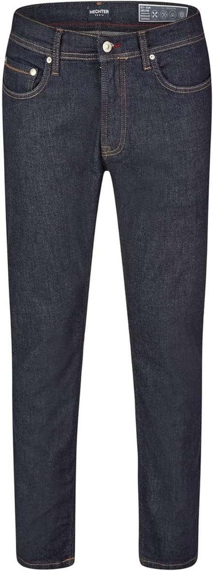 Heren Jeans Regular Tapered met Riem Lus en Stretch voor Comfort