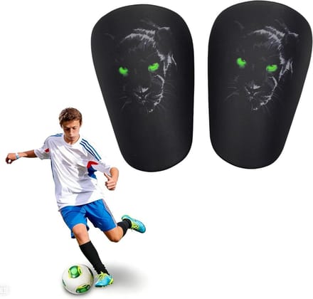 Solidchoice - Kleine Voetbalscheenbeschermer met Panterdesign