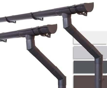Halfronde dakgotenset voor tuinhuis 100mm 2 x 3m Donkerbruin