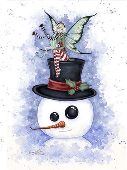 Amy Brown Kerstkaart Frost Friends