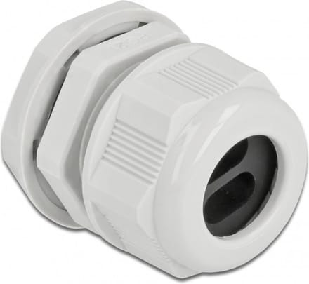 Kabelwartel PG21 voor platte kabel met twee kabelinvoer grijs 2 stuks