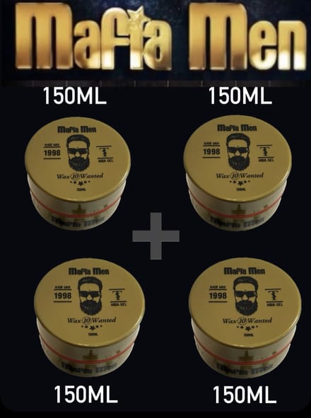 2+2 Gratis 4 Pack- Mafia Men Haarwax 10 Wanted (4-Pak Wanted 600 ml)