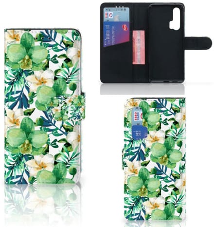 Honor 20 Pro Hoesje Orchidee Groen