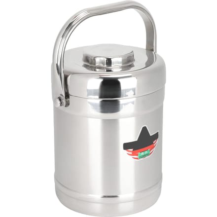 1.8L Rechte Vorm Dubbelwandig Vacuüm Geïsoleerde Lunchbox Roestvrij Staal Warme Voedselcontainer white