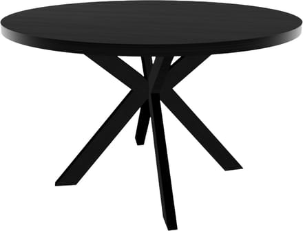 Eettafel rond melamine 130cm Sanne zwart ronde tafel
