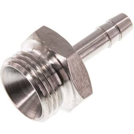 G 1/2'' Buitendraad x 6mm RVS Slangpilaar 40 Bar
