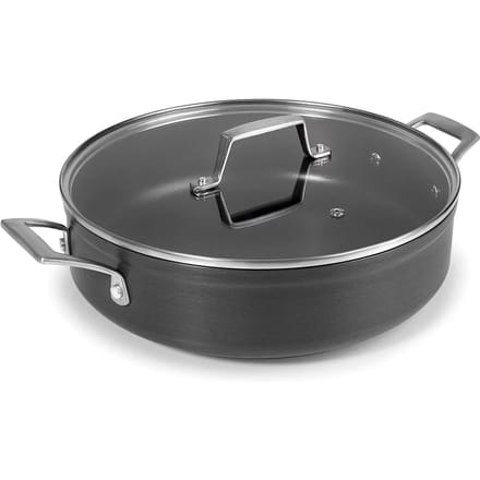 Ronde koekenpan met geanodiseerd aluminium deksel Lacor 28x8 cm