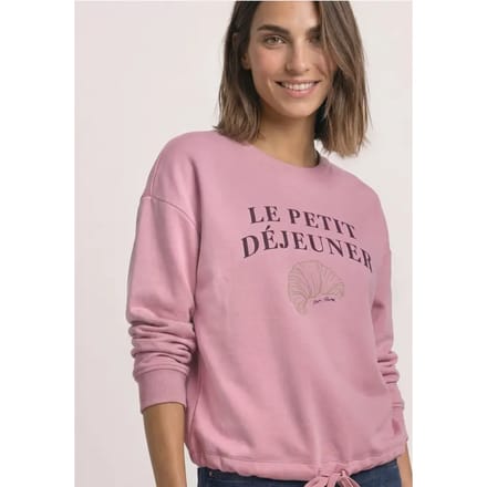 Sweatshirt met lange mouwen en tekst