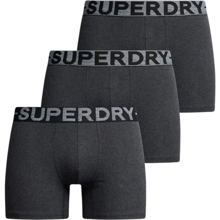 Superdry BOXER TRIPLE PACK Heren Onderbroek - Raven Black Marl