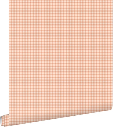 ESTAhome behang ruitjes oranje - 50 x 900 cm - 131640