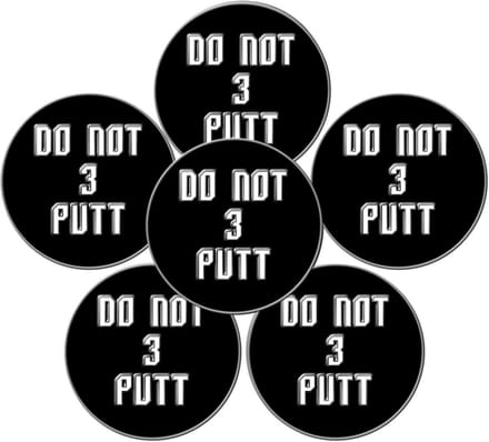 Set van 6 Golfbal Markers met Magnetische Cap en Divot Tool