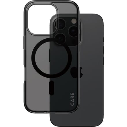 CARE by PanzerGlass Smokey Urban Combat Case MagSafe voor de Apple iPhone 16 Pro - Smokey