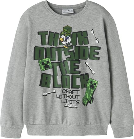 NAME IT - NKMJACKS MINECRAFT NREG SWEAT UNB BFU - Jongens - Sweaters