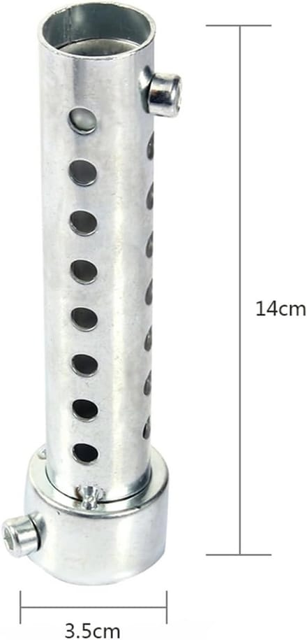 Motorgeluiddemper - Uitlaatdemper DB Killer - Geluid Verminderen - Universeel Verstelbaar - 42 mm - Zilver