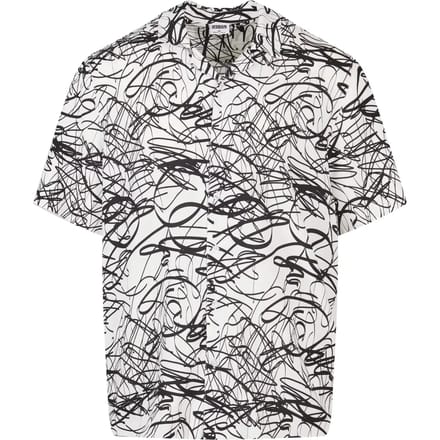 Urban Classics - Viscose AOP Resort Overhemd - XXL - Wit