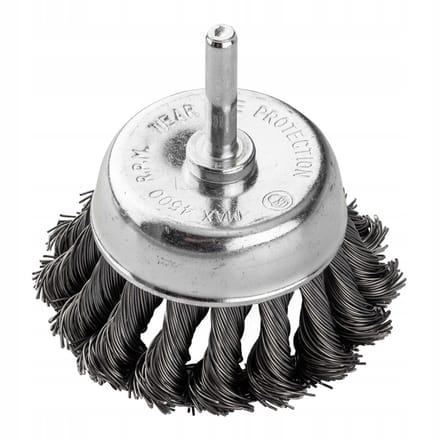 GRAPHITE Staal Draadborstel 75mm 6mm Schroefdraad