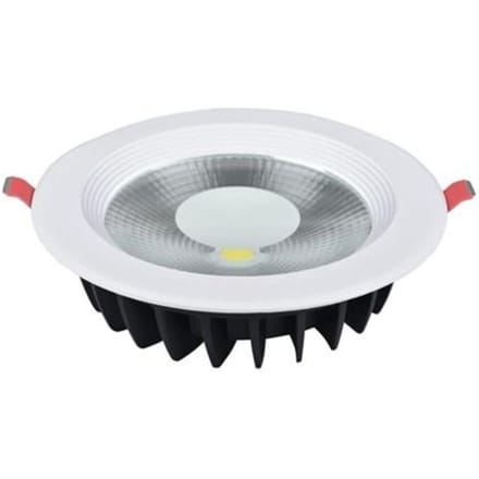 LED Downlight - Inbouw Rond 15W - Helder/Koud Wit 6400K - Mat Wit Aluminium - Ø170mm
