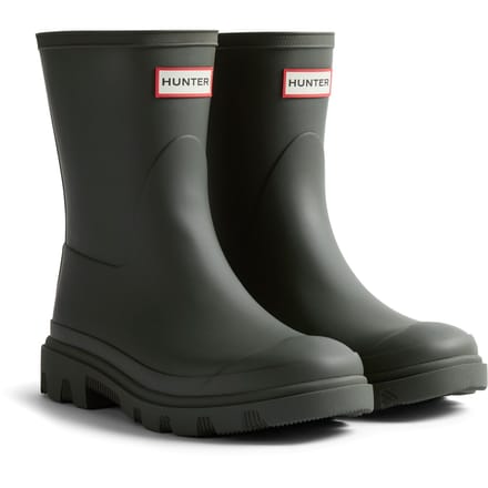 Hunter Unisex Downpour Korte Rubber Wellington Boots voor Heren - Donkergroen