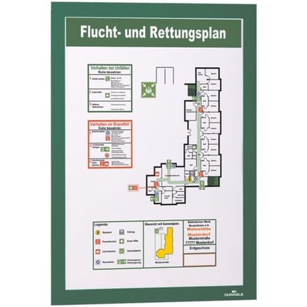 Durable 4872-05 Duraframe A4 Infoframe, zelfklevend DIN A4 Groen (b x h) 236 mm x 322 mm 1 stuk(s)