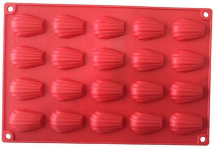Dailygoods- Siliconen Bakvorm 30x20x2 cm - Cakevorm - Non Stick - Madeleine - 20 Holtes - Bakken Tool
