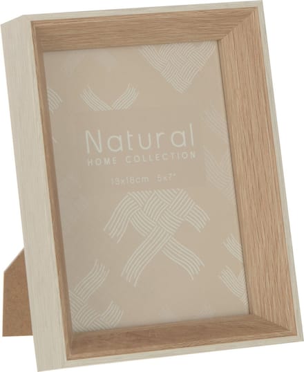 J-Line fotolijst Diepte - hout - creme - medium - 2 stuks
