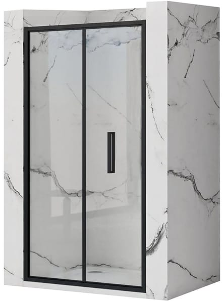Rea Rapid Fold - Vouwbare Douchedeuren - Zwart - 80 - 2,5X80X190Cm