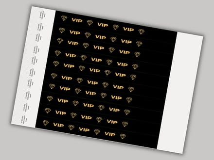 Tyvek Polsbandjes | VIP Zwart | 50 Stuks