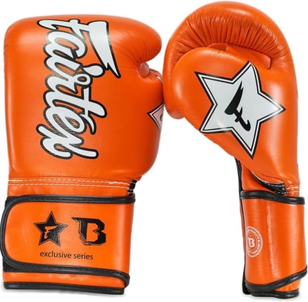 Fairtex X Booster Bokshandschoenen - FXB BG V2 - Echt leer - Oranje 10 oz