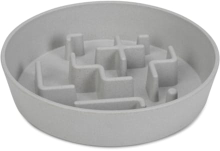 Beeztees Antischrokbak Hond/Kat Nom - Voerbak hond/kat - Vaatwasserproof - Antislip - Plastic - Grijs - 800ml