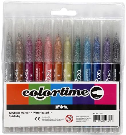 Glitterstiften (12) - 2 mm